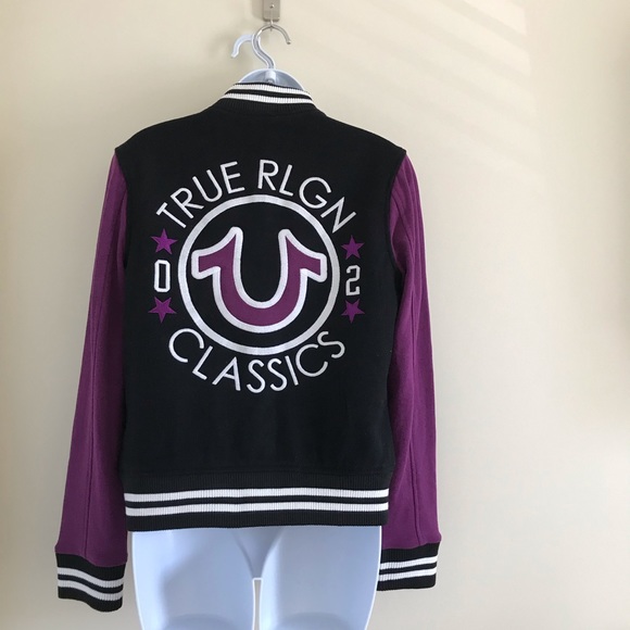 *True Religion Womens Varsity Jacket - Picture 5 of 8